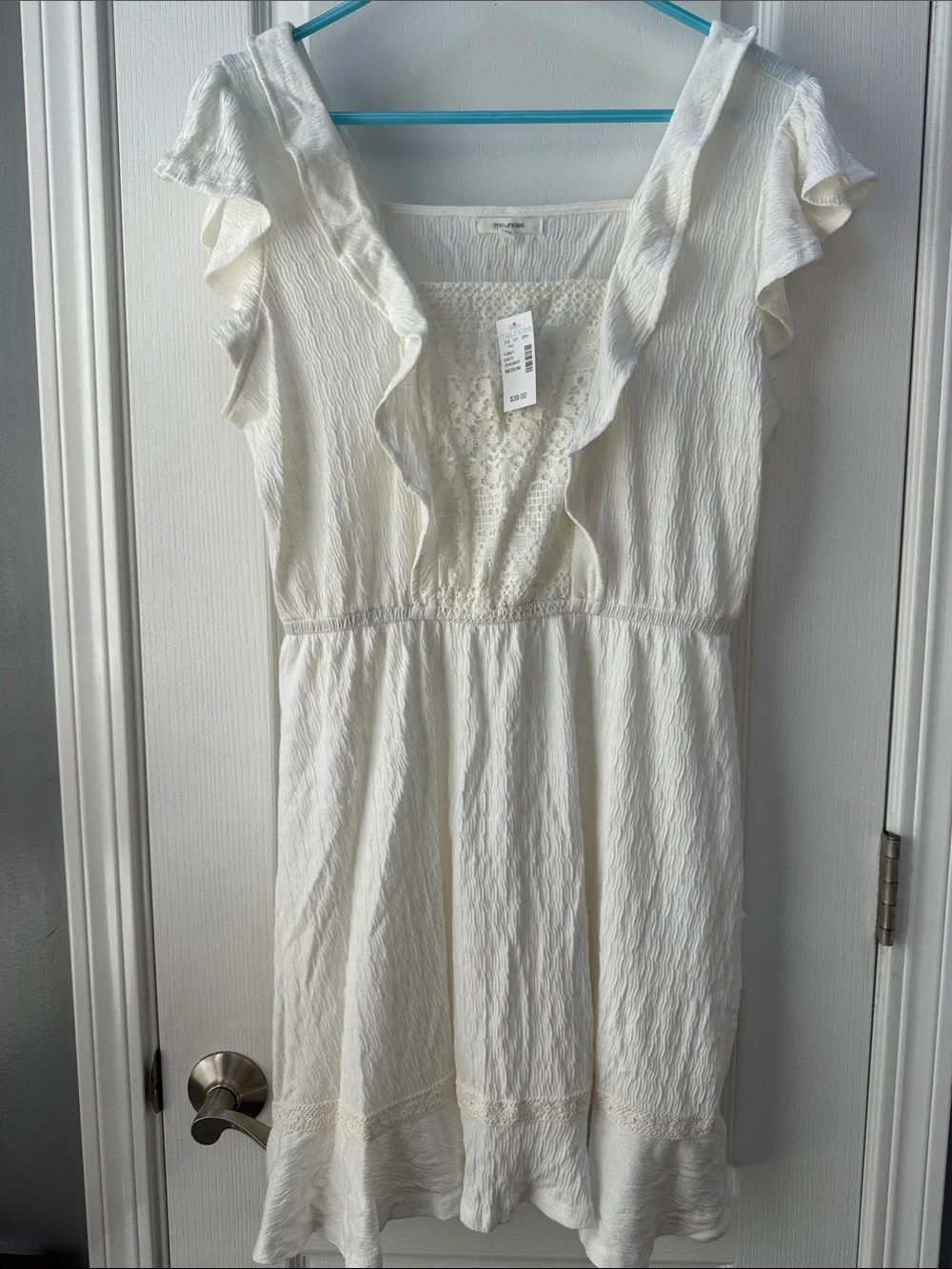 NWT Maurices Cream Ruffled Sundress